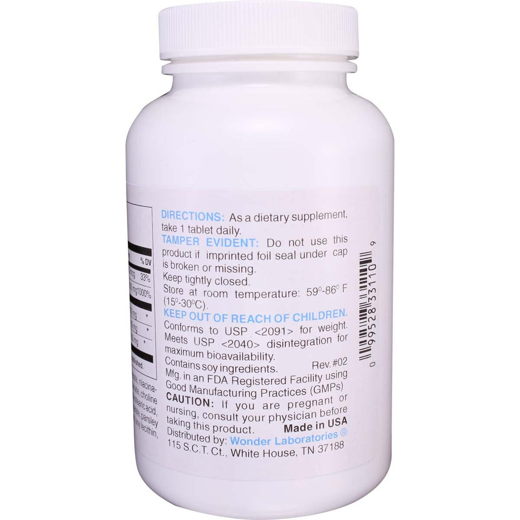 Wonder Laboratories B-Complex Maximum Potency Vitamin B - 100 Tablets - image 3