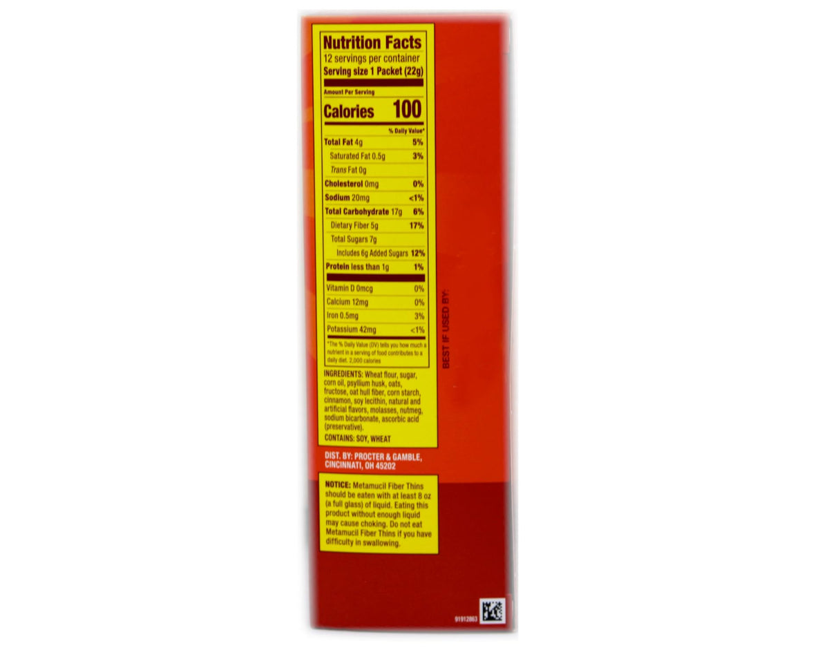 Metamucil Fiber Thins Cinnamon Spice - image 3