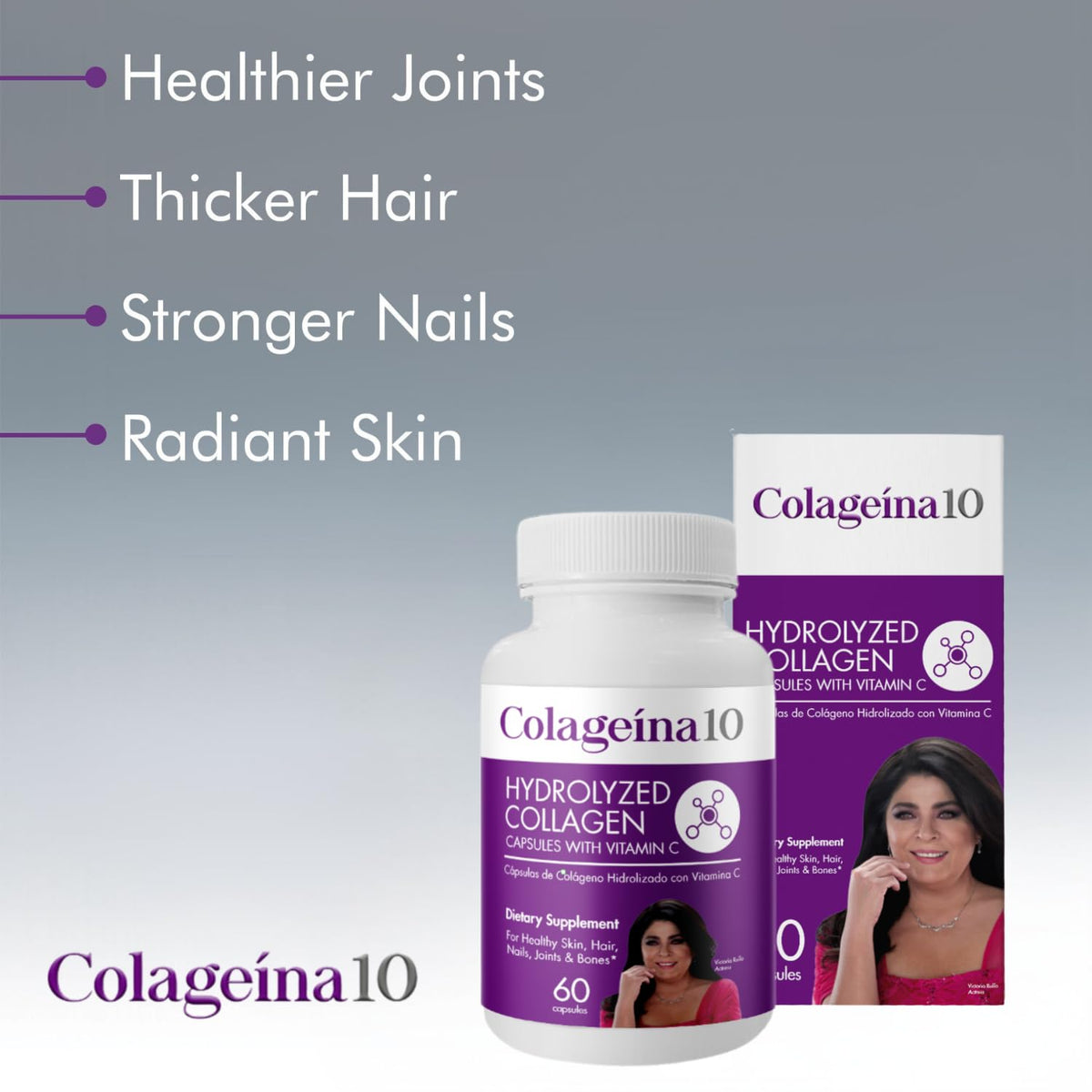 Colageina 10 Collagen Capsules with Vitamin C - 60 Capsules - image 4
