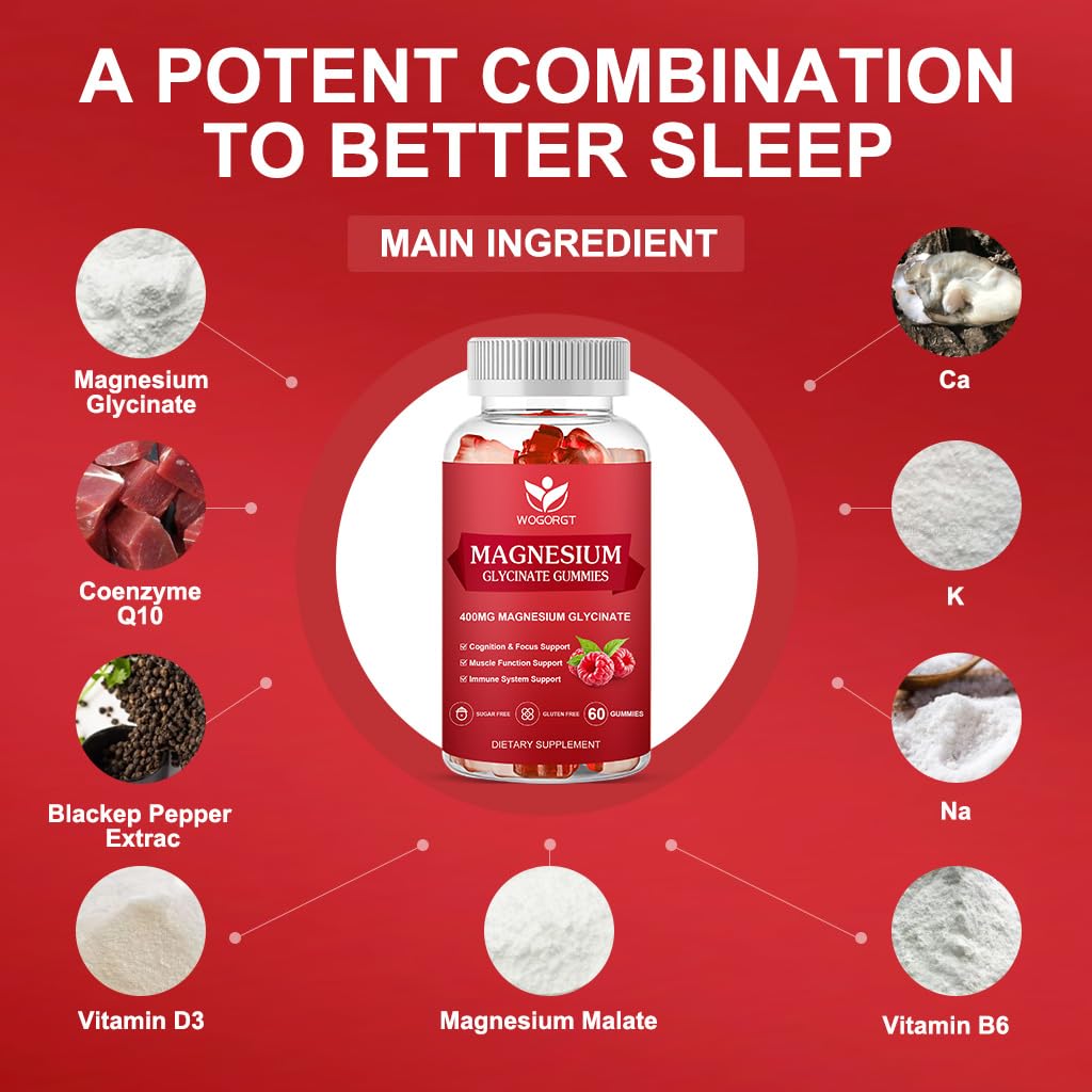 WOGORGT Magnesium Glycinate Gummies Mix