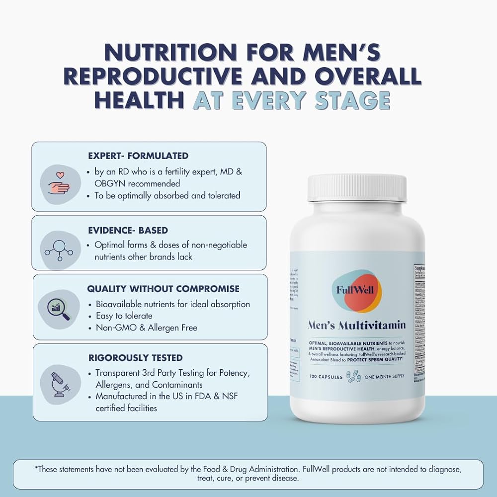 FullWell Men's Multivitamin Fertility Support - 120 Capsules - image 3