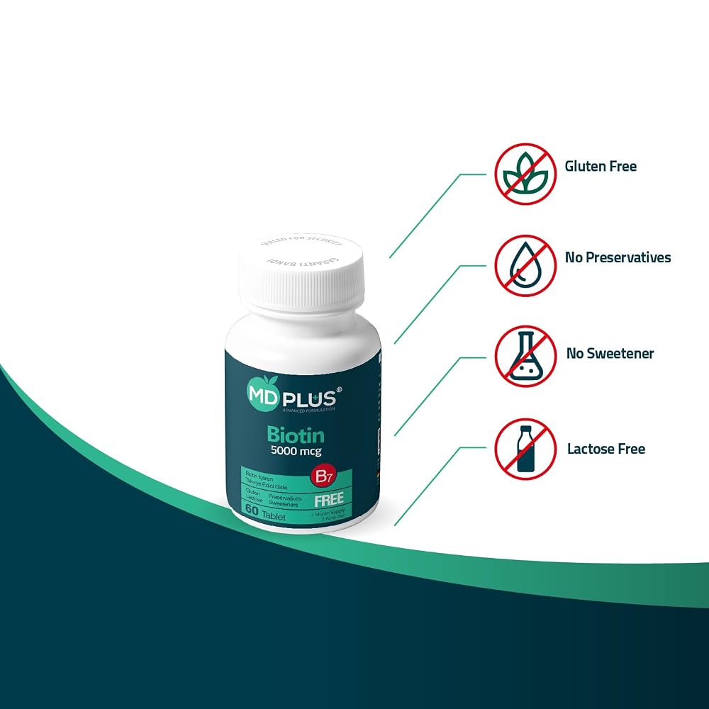 HairMD MD Plus Advanced Hair Biotin 5000 mcg - 60 Tablets - image 3