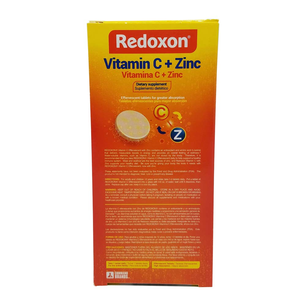 Redoxon Orange Effervescent Vitamin C with Zinc - 120 Tablets - image 3