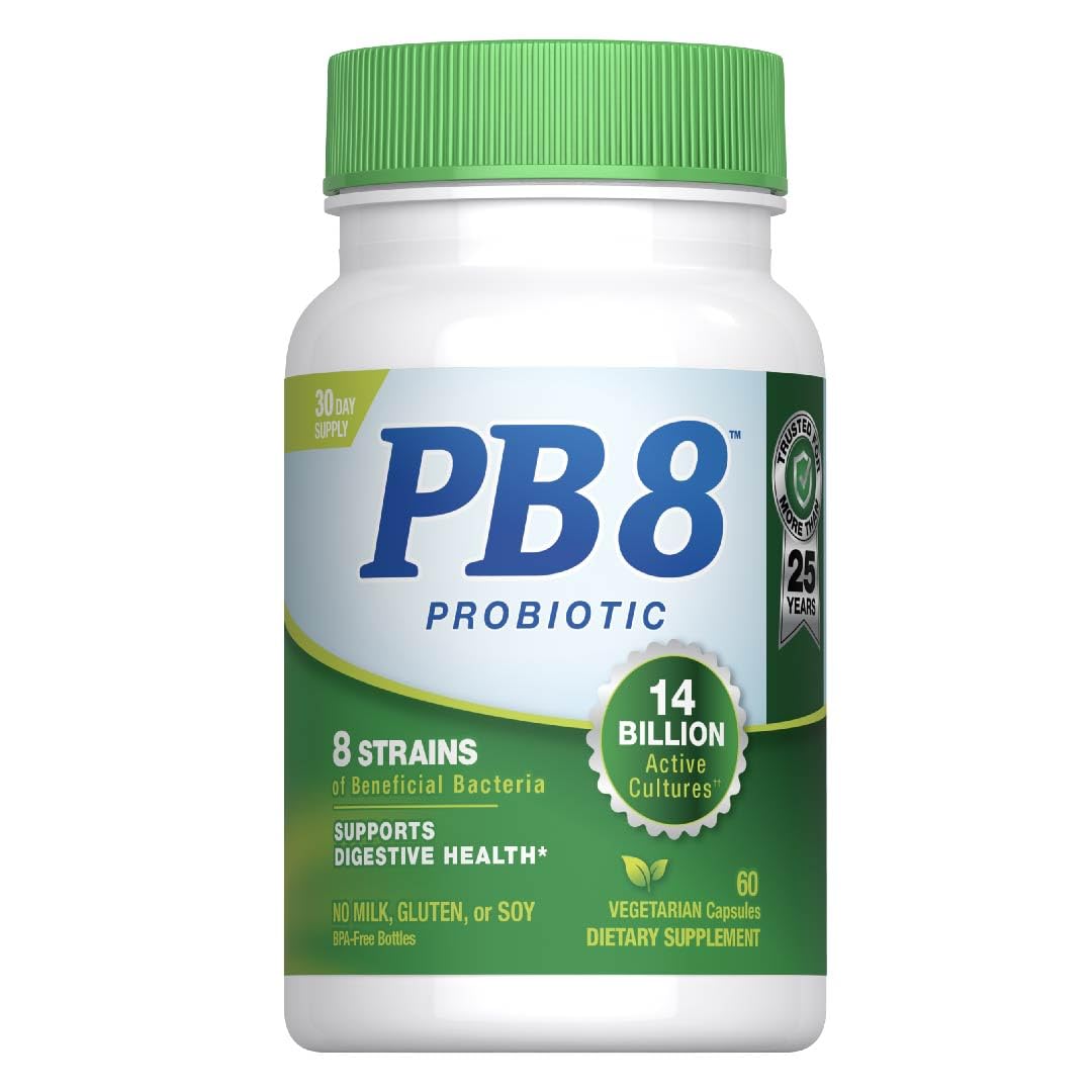 PB8 Probiotic 14 Billion CFU Digestive Support - 60 Capsules