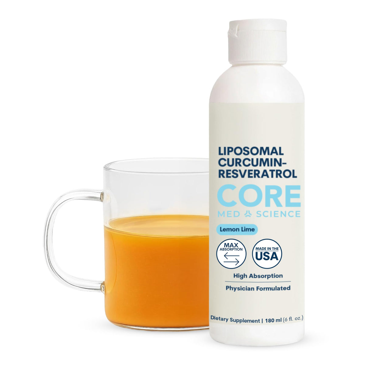 Core Med Science Liposomal Curcumin + Resveratrol Liquid