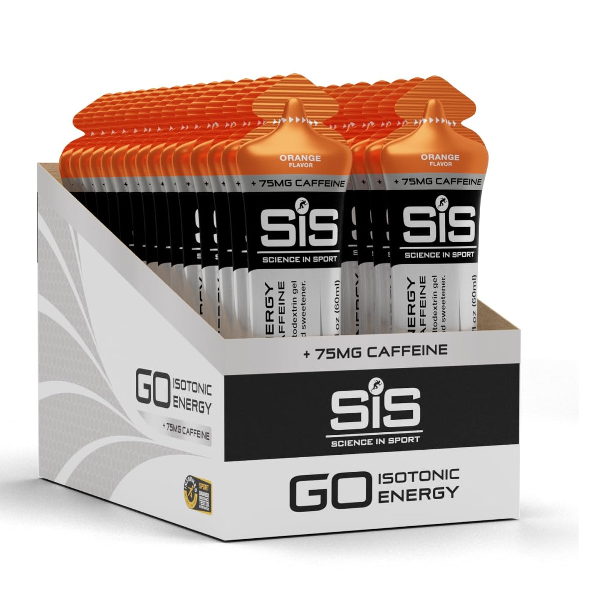 Science in Sport GO Energy + Caffeine Gel Orange - 30 Count