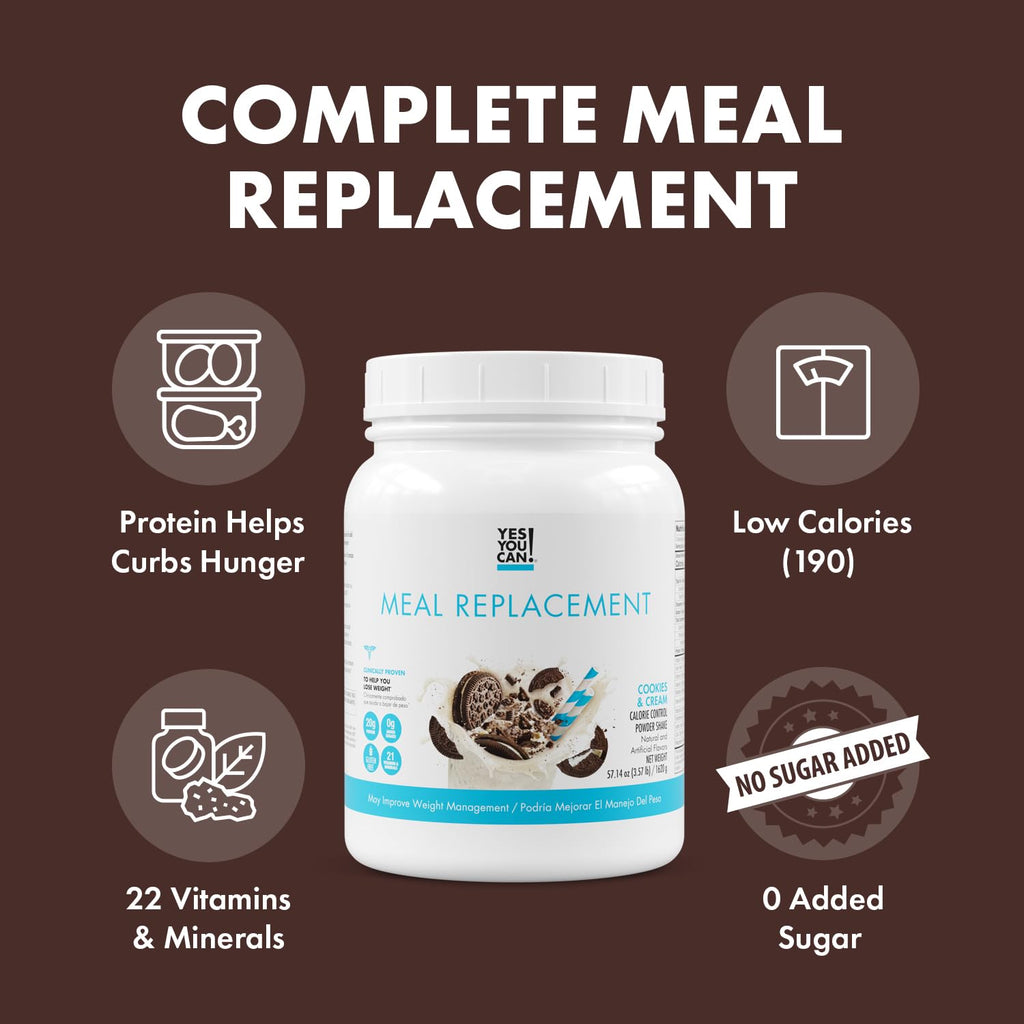 Yes You Can! Complete Meal Replacement Cookies & Cream - 15 Servings - image 2