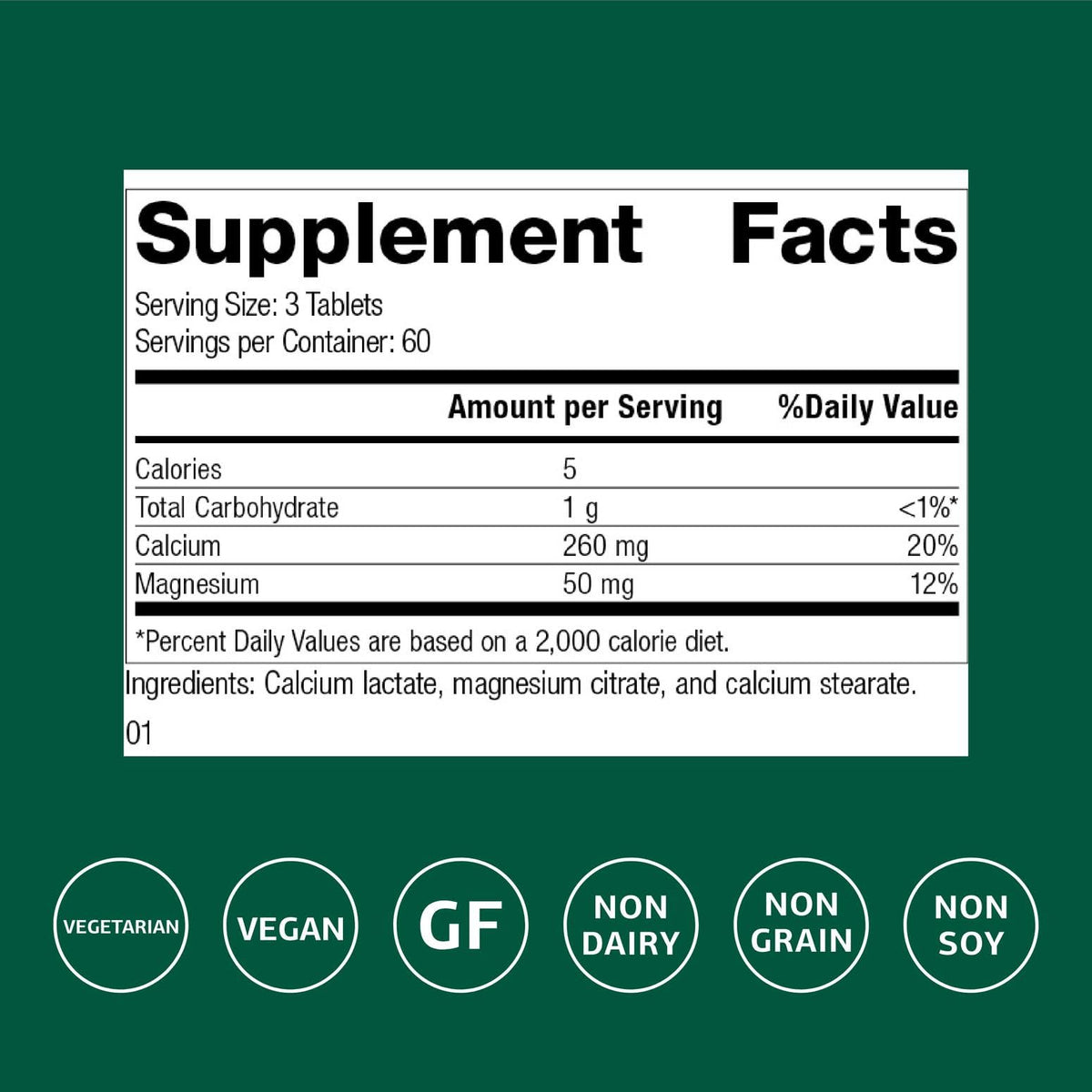 Standard Process Calcium Lactate, Bone & Immune Supplement