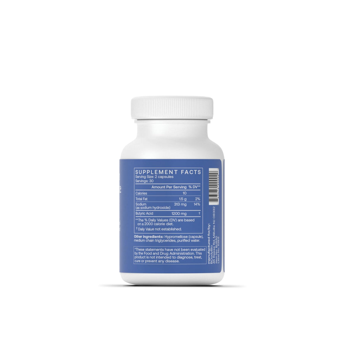 BodyBio Butyrate Sodium Postbiotic for Gut Support - 60 Capsules - image 2