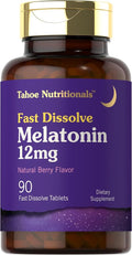 Tahoe Nutritionals Melatonin 12mg Fast Dissolve Tablets - 90 Count