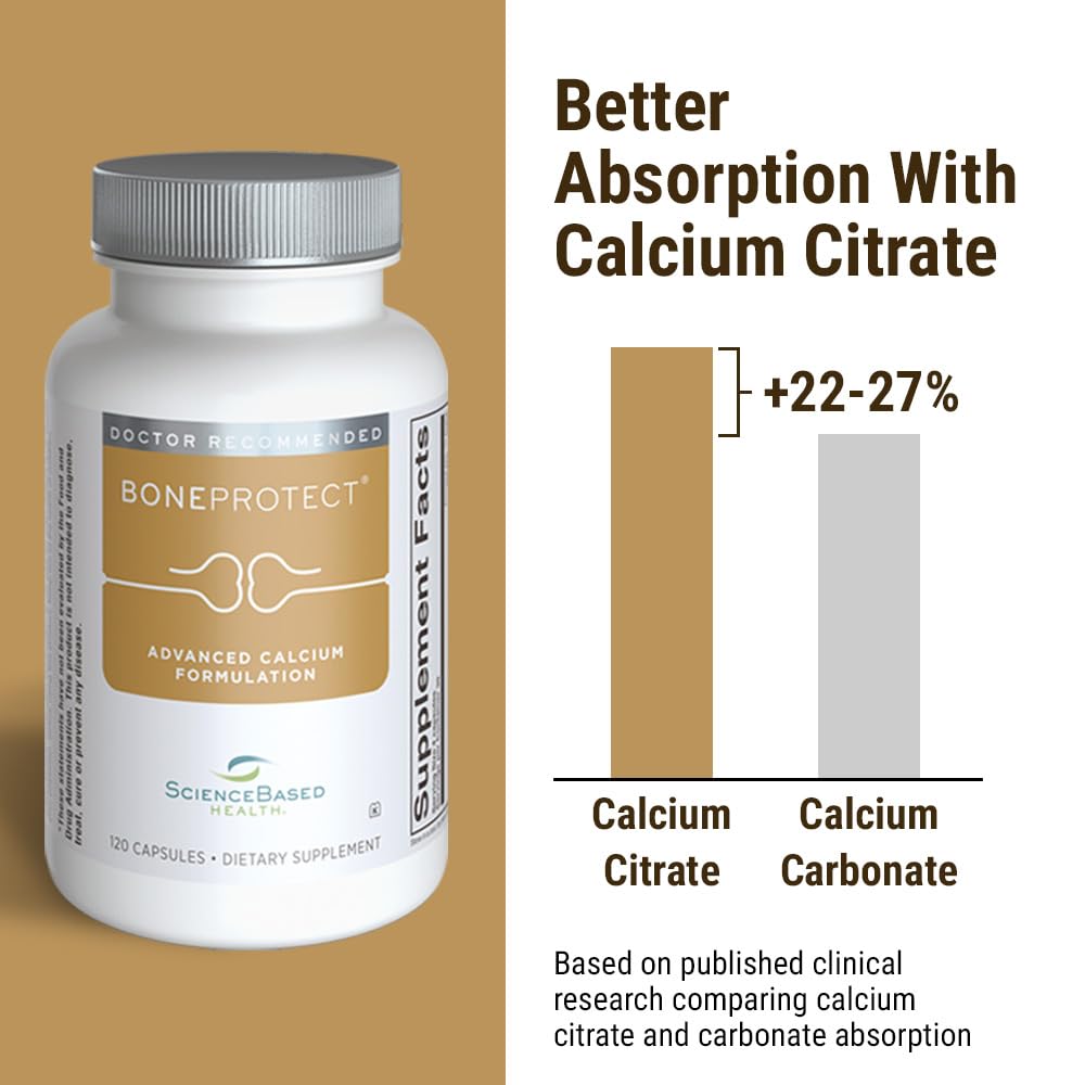 ScienceBased Health BoneProtect Bone Health Supplement - 120 Capsules - image 5