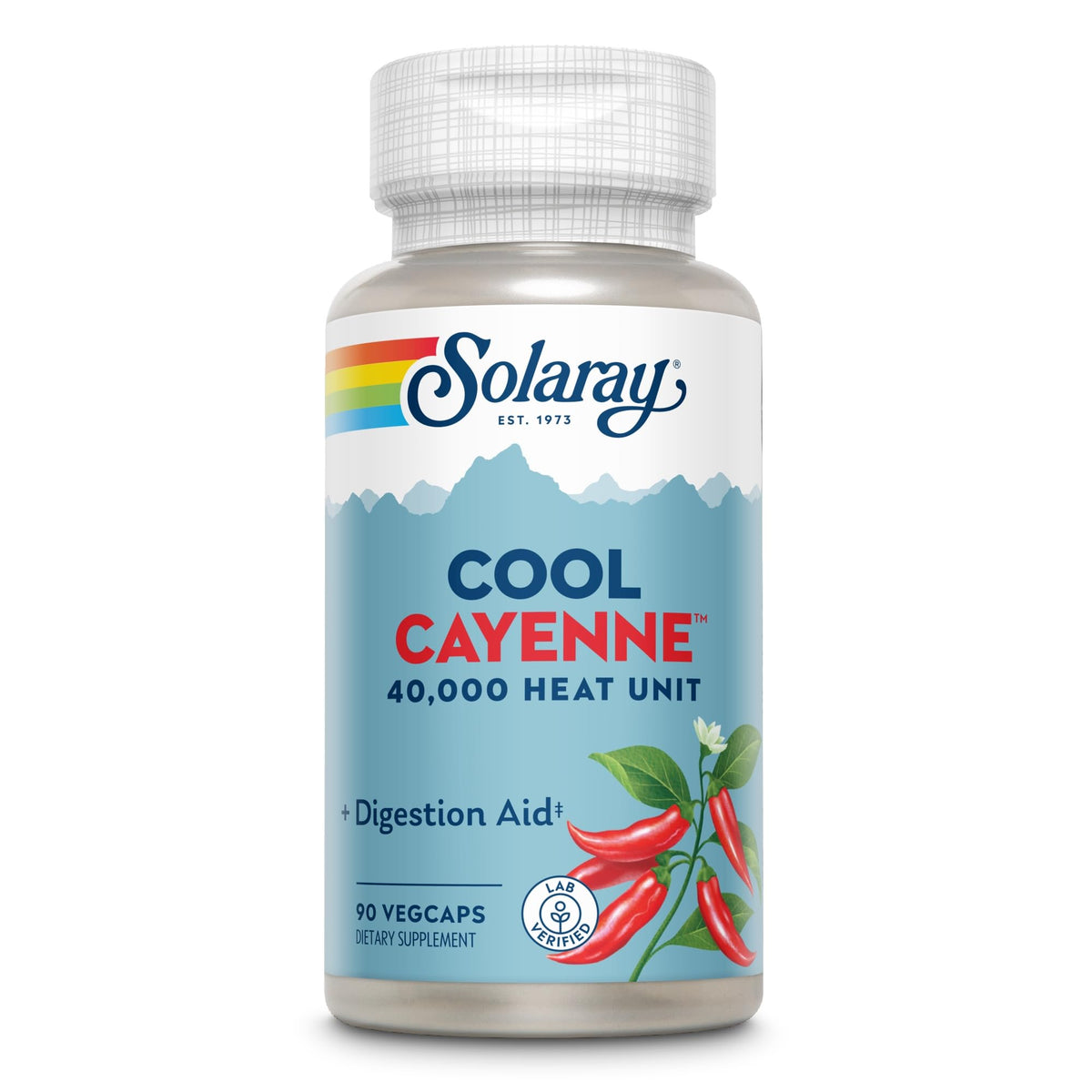 SOLARAY Cool Cayenne 40,000 Heat Units - 90 Vegetarian Capsules