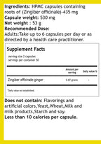Hekma Center Pure Ginger Root Zingiber Officinalis - 100 Capsules - image 2