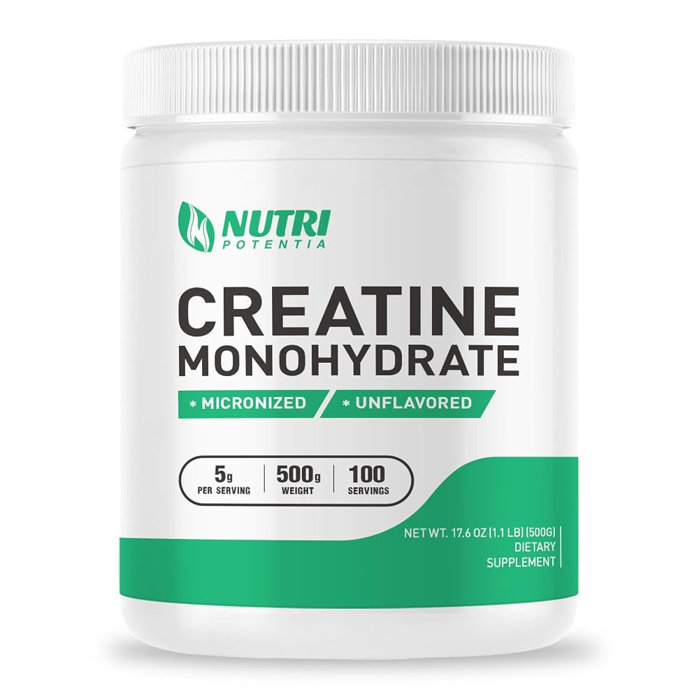 NUTRI POTENTIA Creatine Monohydrate Powder - 100 Servings