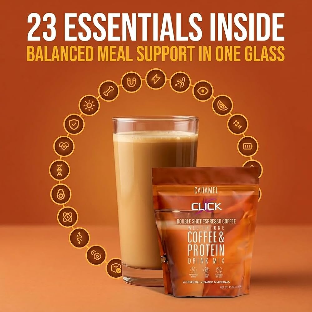 Click Caramel Protein Coffee Powder - 16g Protein - 15.03 oz - image 3