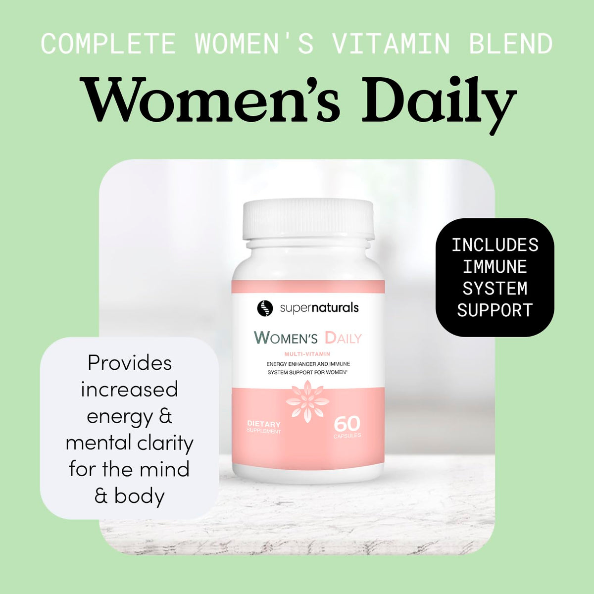 JLM Nutritionals Super Naturals Health Multivitamin for Women - 60 Capsules - image 2