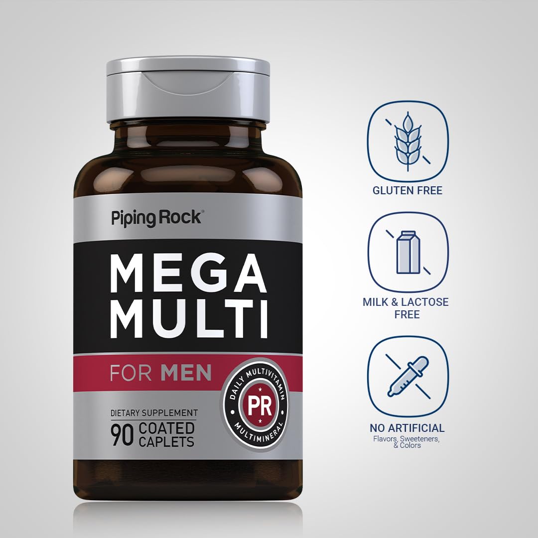Piping Rock Men's Multivitamin - 90 Caplets - image 3
