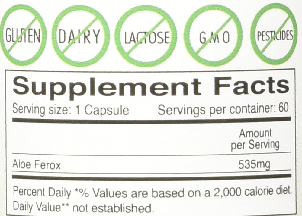 Pure Sunshine Supplements Detox 535 South African Cape Aloe Ferox - 60 Capsules - image 2