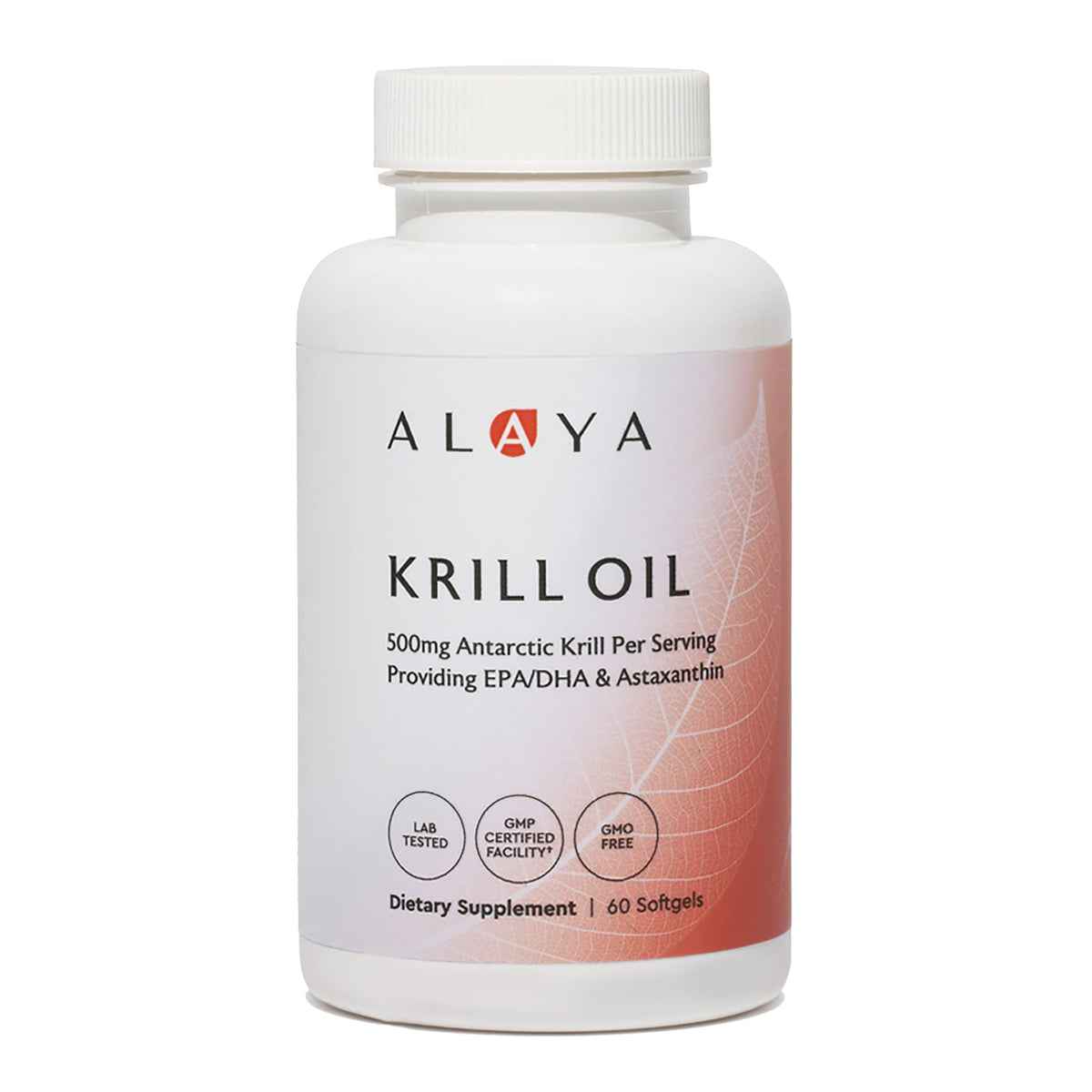 Alaya Naturals Antarctic Krill Oil 500mg Omega-3 - 60 Softgels