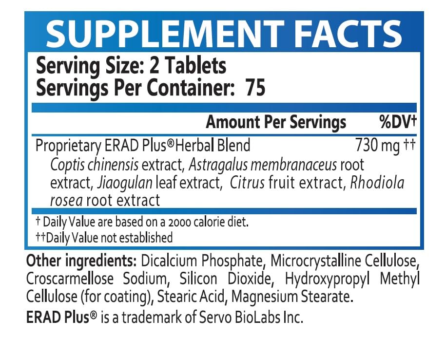 ERAD Plus Pre-D Metabolism Support Supplement - 150 Tablets - image 3