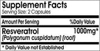Vitamins Because Resveratrol 1000mg - 180 Capsules - image 2