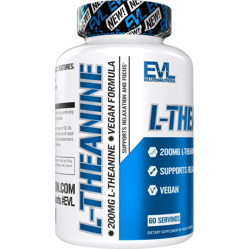 Evlution L-Theanine 200mg Capsules for Focus & Relaxation - 60 Count - image 4