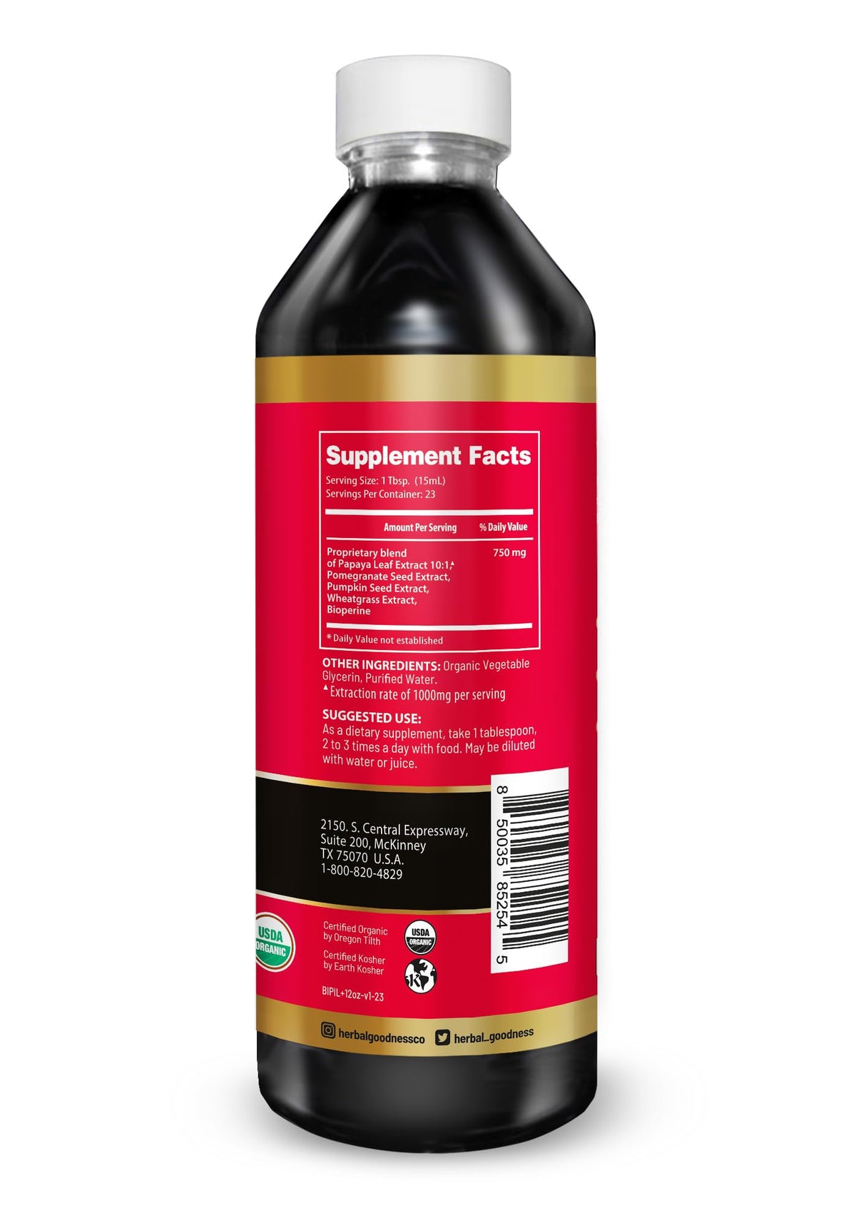 Herbal Goodness Blood Platelet Support Plus Papaya Leaf Extract - 12oz - image 5