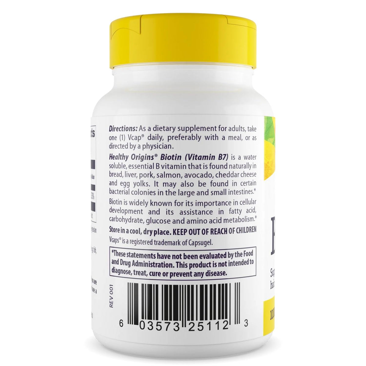 Healthy Origins Biotin 10,000 mcg - 360 Vegetarian Capsules - image 2