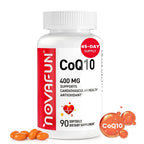 Novafun CoQ10 400mg Supplement for Cellular Energy - 90 Softgels