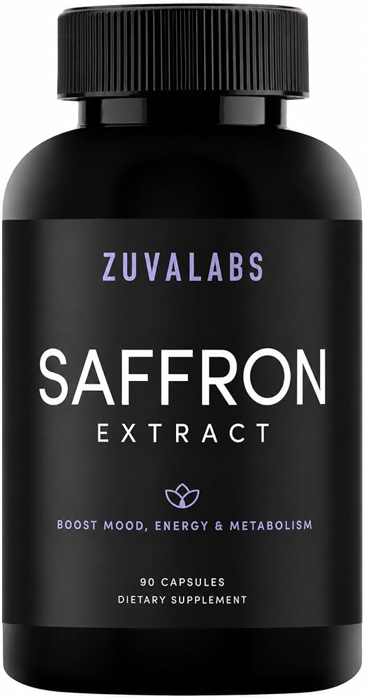 ZuvaLabs Ultra6 Saffron Extract Capsules for Mood & Eye Health - 90 Capsules