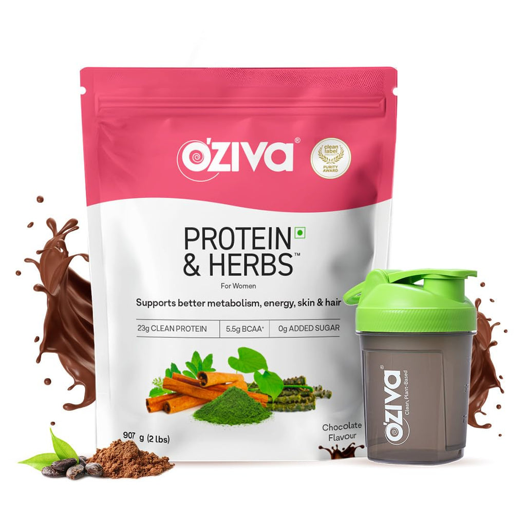 OZIVA Protein & Herbs for Women Chocolate - 907g
