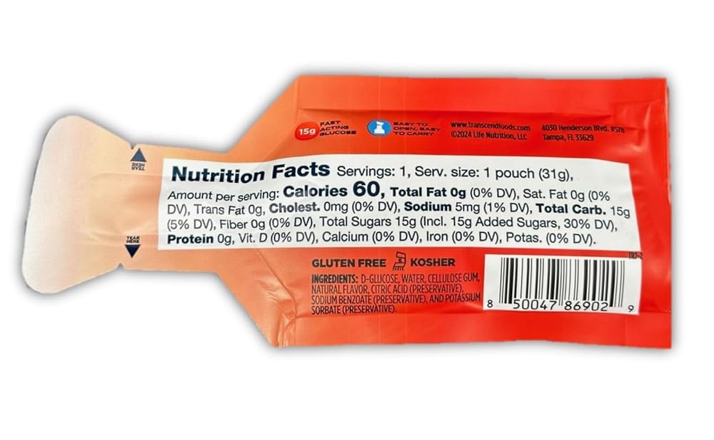 Vitonus Transcend Strawberry Glucose Gels - 30 Packets - image 3