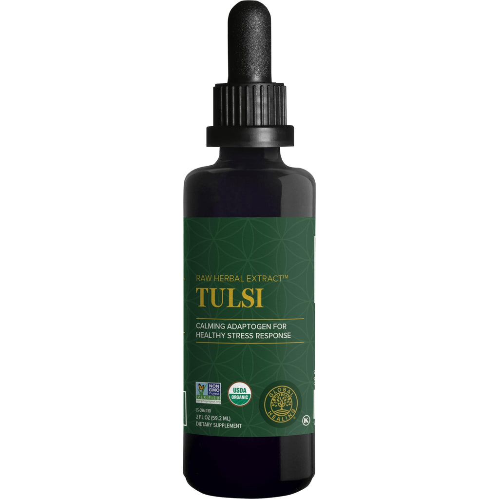 Global Healing Center Organic Tulsi Holy Basil Extract Drops - 2 Fl Oz