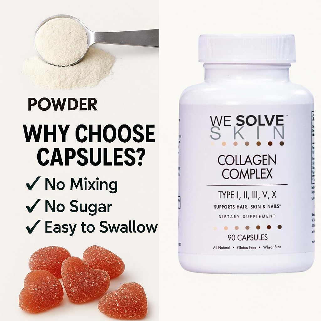 We Solve Skin Multi Collagen Peptides 5 Types - 90 Capsules - image 2