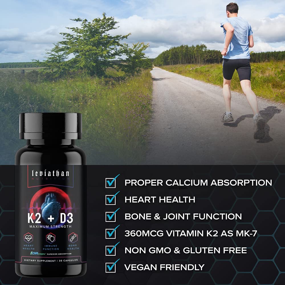 Leviathan Nutrition Vitamin D3 K2 5000 IU - 30 Capsules - image 4