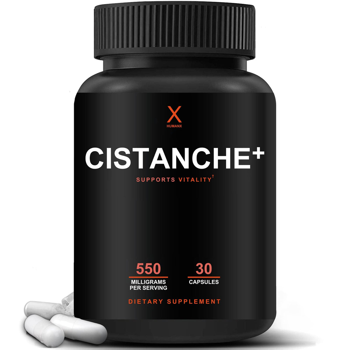 HUMANX Cistanche+ 550MG Capsules for Athletic Performance - 30 Count