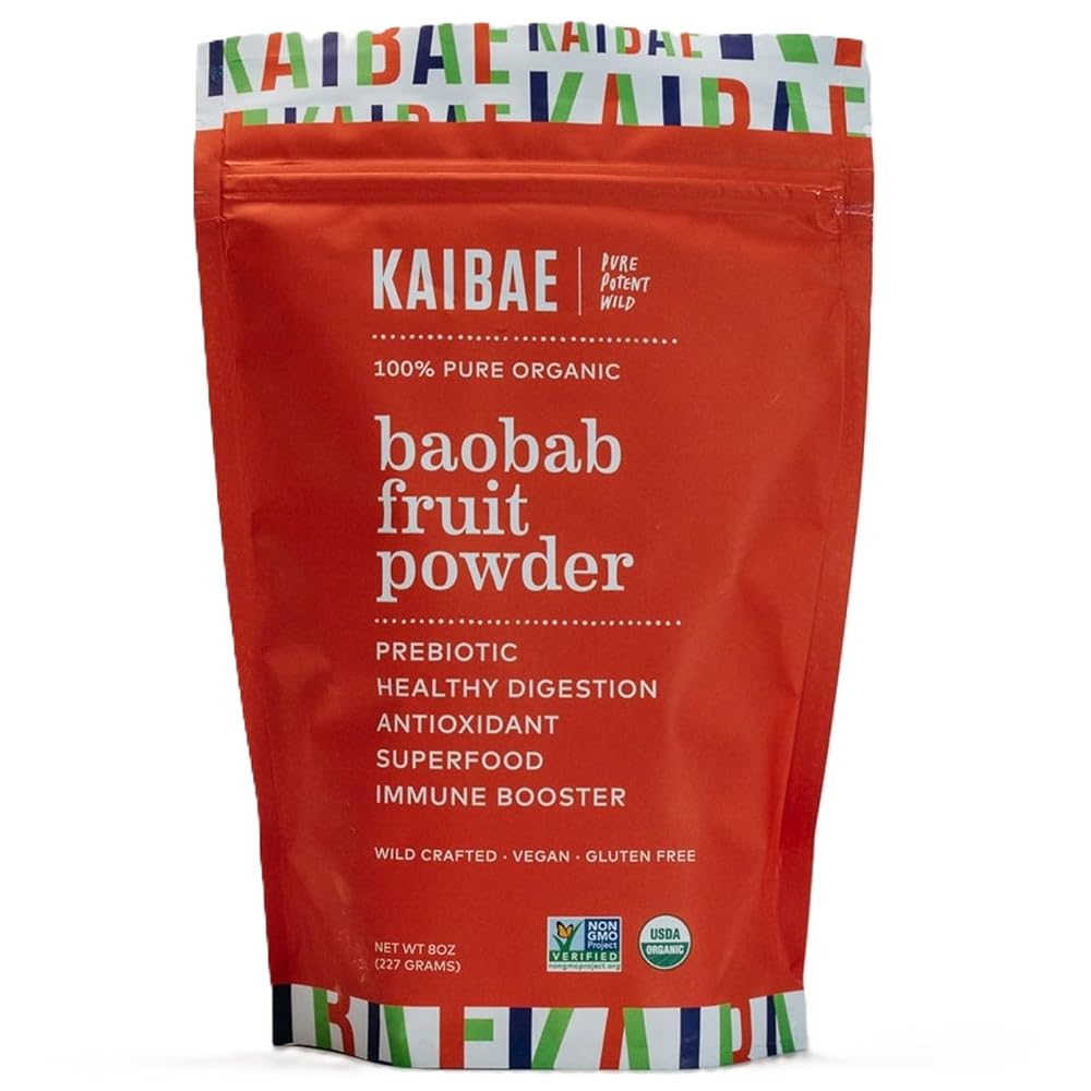 KAIBAE Organic Baobab Powder for Immune & Gut Health - 8 oz