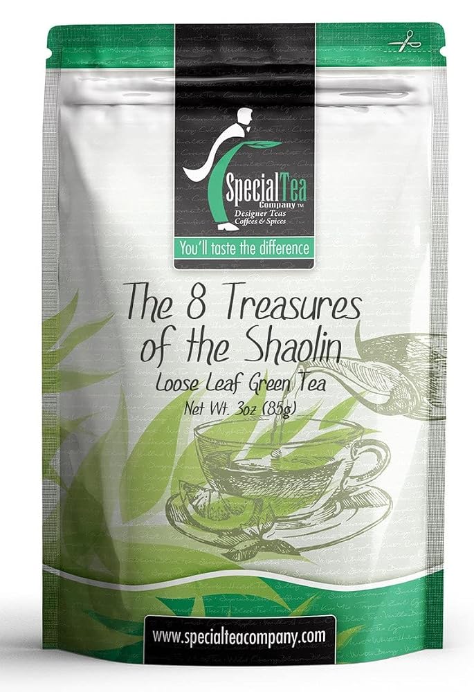 Special Tea 8 Treasures of the Shaolin Loose Leaf Green Tea - 3 oz