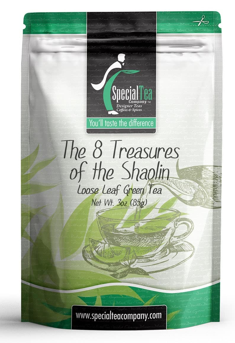 Special Tea 8 Treasures of the Shaolin Loose Leaf Green Tea - 3 oz