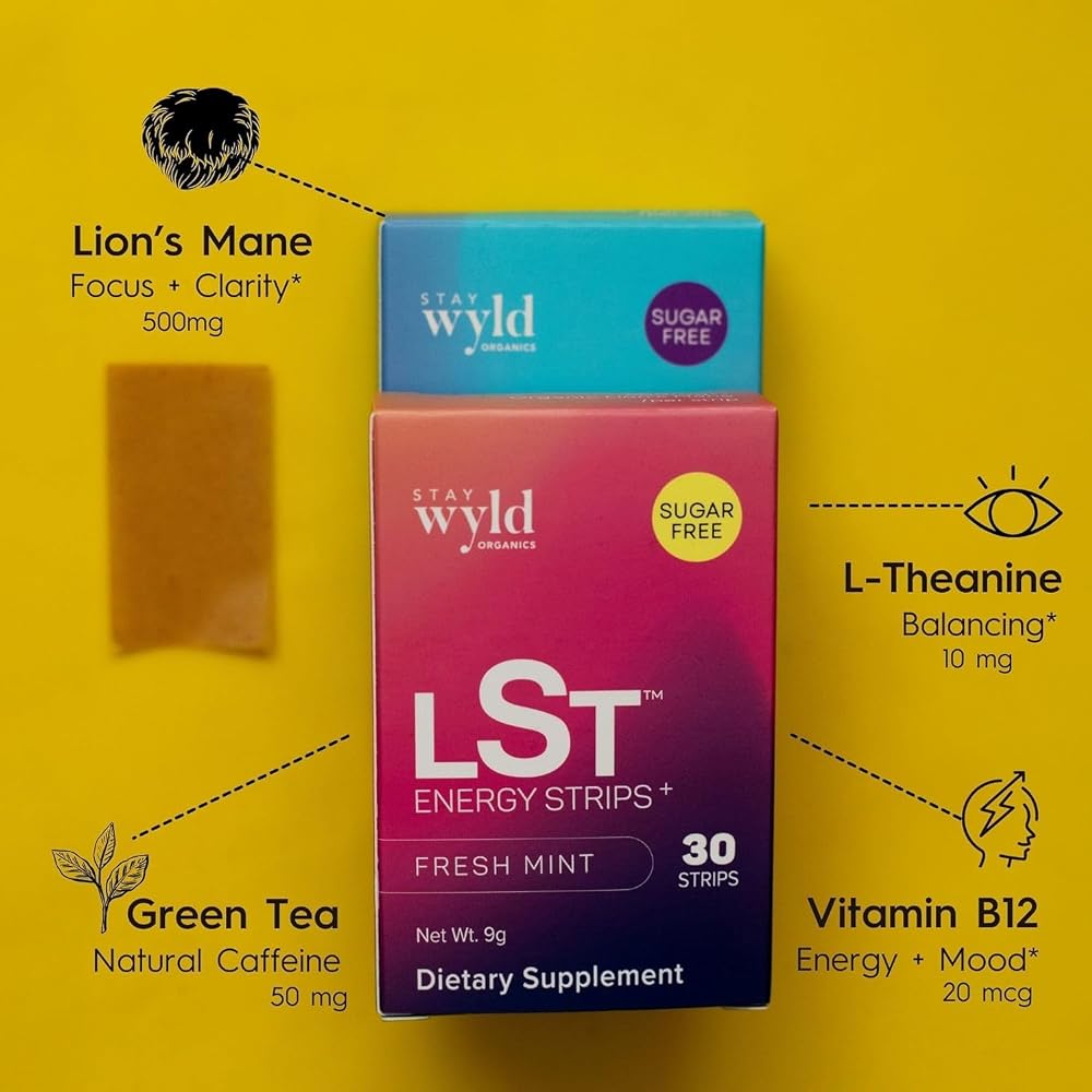 Stay Wyld Organics Energy Strips 50mg Caffeine - 30 Strips - image 3