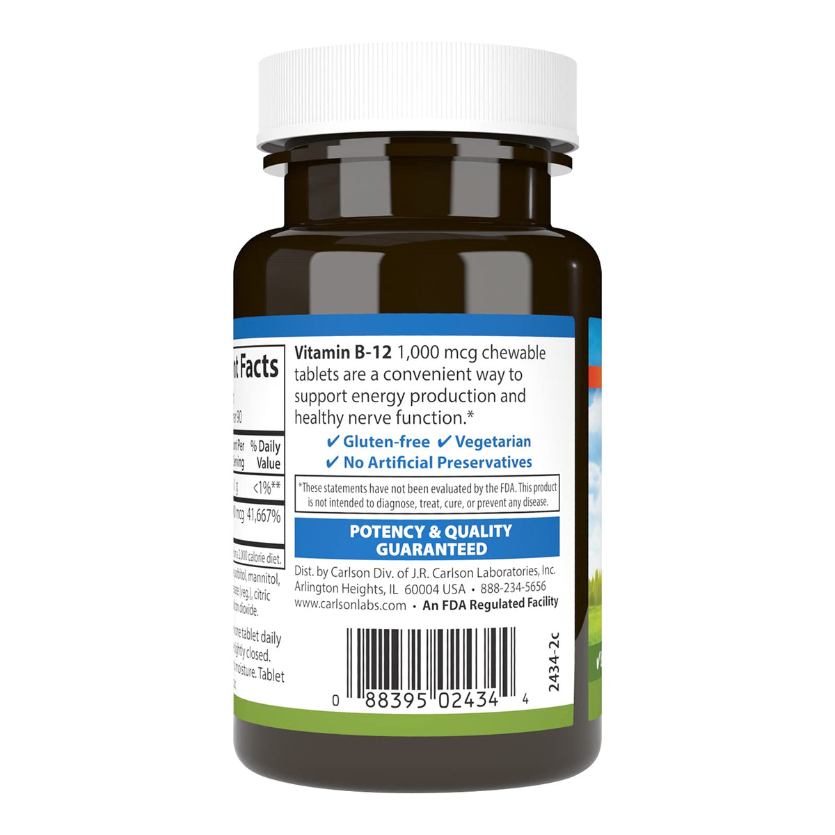 Carlson Labs B-12 1000mcg Tablets