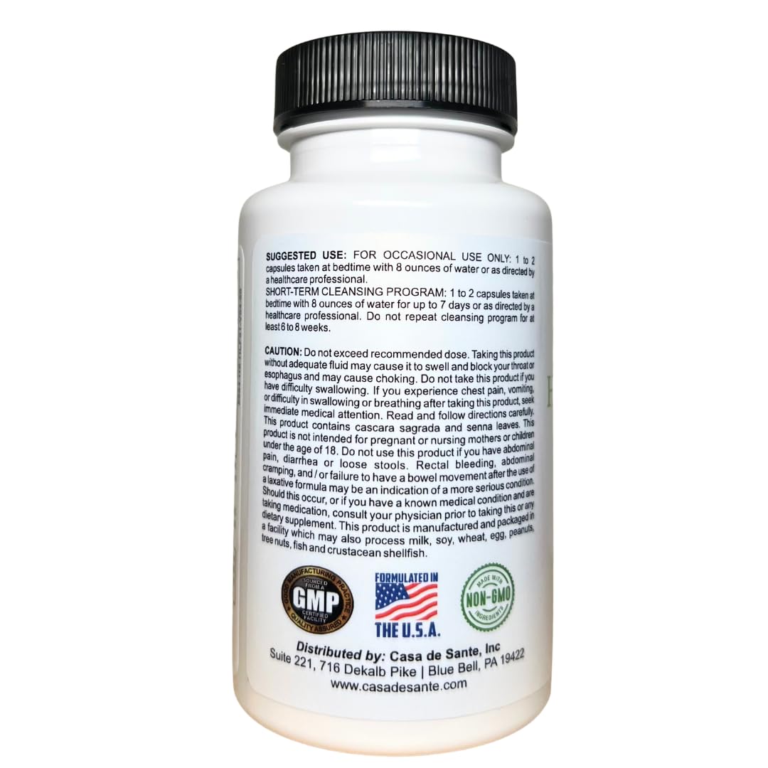 Casa de Sante Low FODMAP Herbal Laxative Capsules - 60 Capsules - image 2