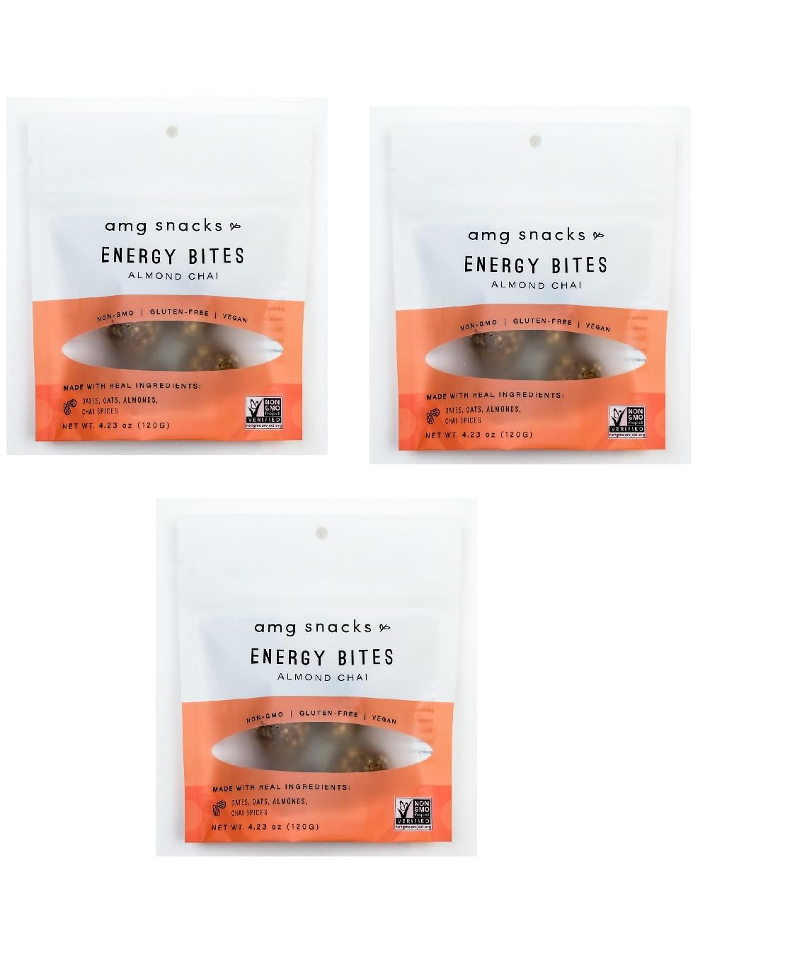 AMG Snacks Almond Chai Energy Bites - 36 Bites (3 Pouches) - image 7