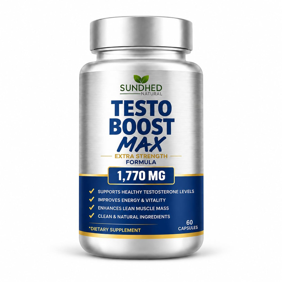 Sundhed Natural Testo Boost Max Stamina Booster - 60 Capsules