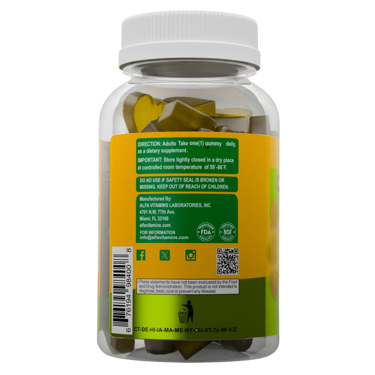 ALFA VITAMINS Collagen Gummies with Vitamin A for Skin Health - 60 Gummies - image 3