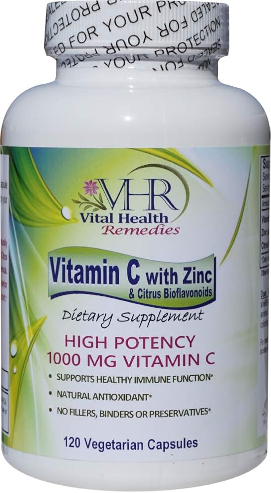 Vital Health Remedies Vitamin C 1000 MG with Zinc & Citrus Bioflavonoids