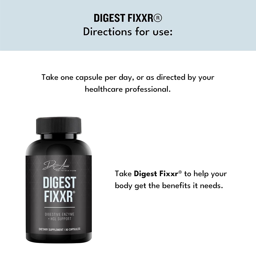Fixxr Digest by Dr. Amie Digestive Enzyme & HCl - 30 Capsules - image 5