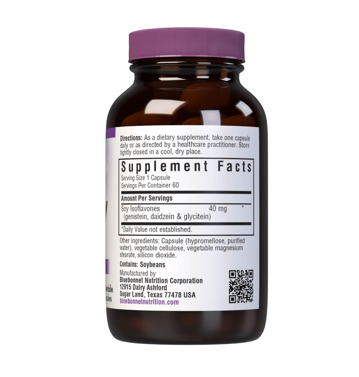 BlueBonnet Non-GMO Soy Isoflavones Bone Health - 60 Vegetable Capsules - image 2