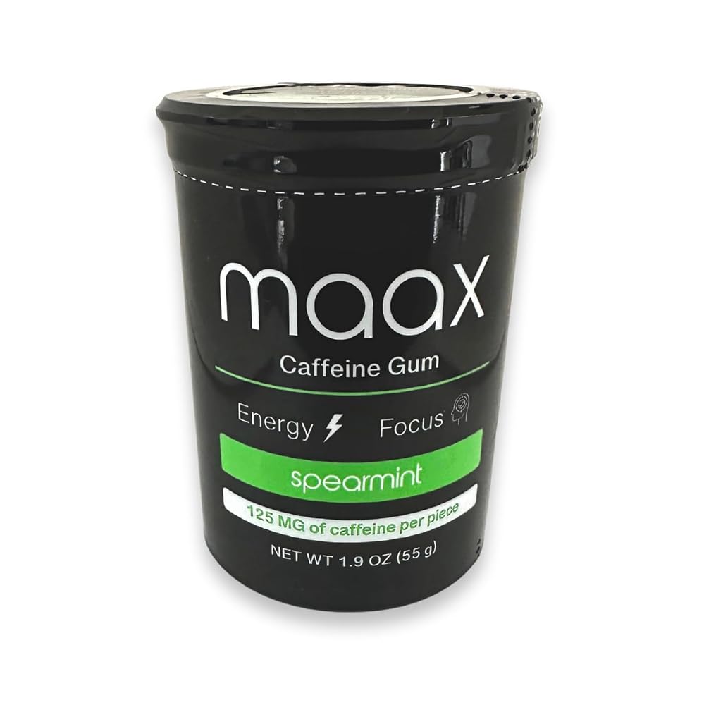 Maax Caffeine Energy Gum Spearmint 125mg - 25 Pieces