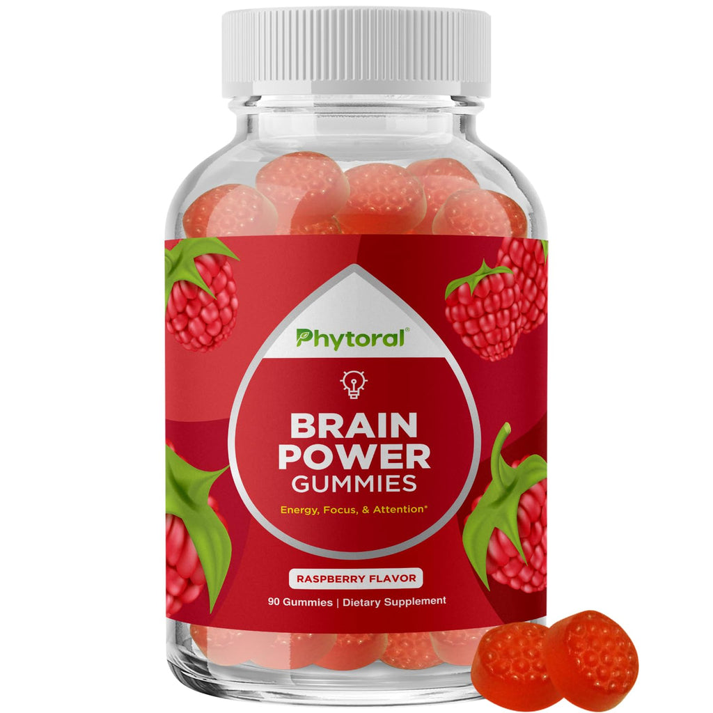 Phytoral Brain Gummies Vitamin B12 for Memory Focus & Clarity - 90ct